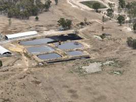 Drone flyover - Aerial view of piggery - Captured at Nagambie Breeder, Bailieston VIC Australia.