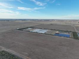 Drone flyover of piggery - Captured at Walla Farms Piggery, Yarrawalla VIC Australia.