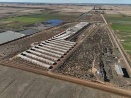 Drone flyover of piggery - Captured at Van Der Drift & Sons Piggery, Macorna VIC Australia.