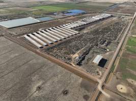 Drone flyover of piggery - Captured at Van Der Drift & Sons Piggery, Macorna VIC Australia.