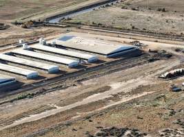 Drone flyover of piggery - Captured at Van Der Drift & Sons Piggery, Macorna VIC Australia.