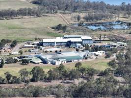 Drone flyover of slaughterhouse - Captured at Greenmountain Food Processing, Coominya QLD Australia.