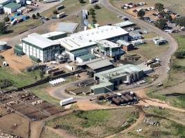 Drone flyover of slaughterhouse - Captured at Greenmountain Food Processing, Coominya QLD Australia.