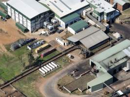 Drone flyover of slaughterhouse - Captured at Greenmountain Food Processing, Coominya QLD Australia.