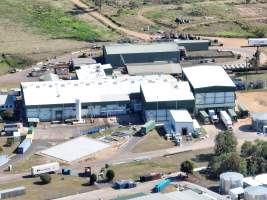 Drone flyover of slaughterhouse - Captured at Greenmountain Food Processing, Coominya QLD Australia.