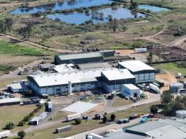 Drone flyover of slaughterhouse - Captured at Greenmountain Food Processing, Coominya QLD Australia.