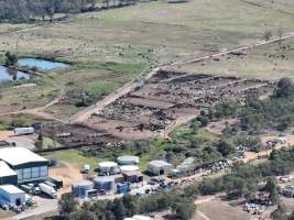 Drone flyover of slaughterhouse - Captured at Greenmountain Food Processing, Coominya QLD Australia.