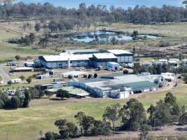 Drone flyover of slaughterhouse - Captured at Greenmountain Food Processing, Coominya QLD Australia.