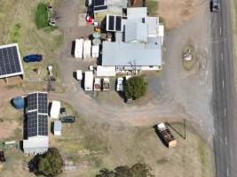 Drone flyover of slaughterhouse - Captured at Maclagan Meats, Maclagan QLD Australia.