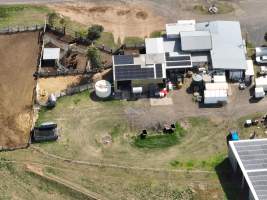 Drone flyover of slaughterhouse - Captured at Maclagan Meats, Maclagan QLD Australia.