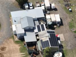 Drone flyover of slaughterhouse - Captured at Maclagan Meats, Maclagan QLD Australia.