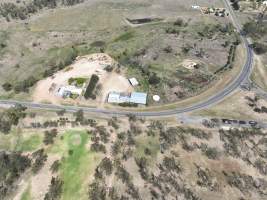 Drone flyover of slaughterhouse - Captured at Millmerran Meats, Millmerran QLD Australia.