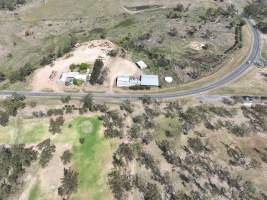 Drone flyover of slaughterhouse - Captured at Millmerran Meats, Millmerran QLD Australia.