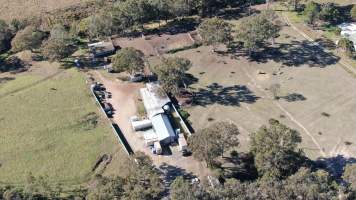 Drone flyover of slaughterhouse - Captured at Crows Nest Meatworks, Crows Nest QLD Australia.