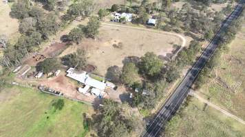 Drone flyover of slaughterhouse - Captured at Crows Nest Meatworks, Crows Nest QLD Australia.